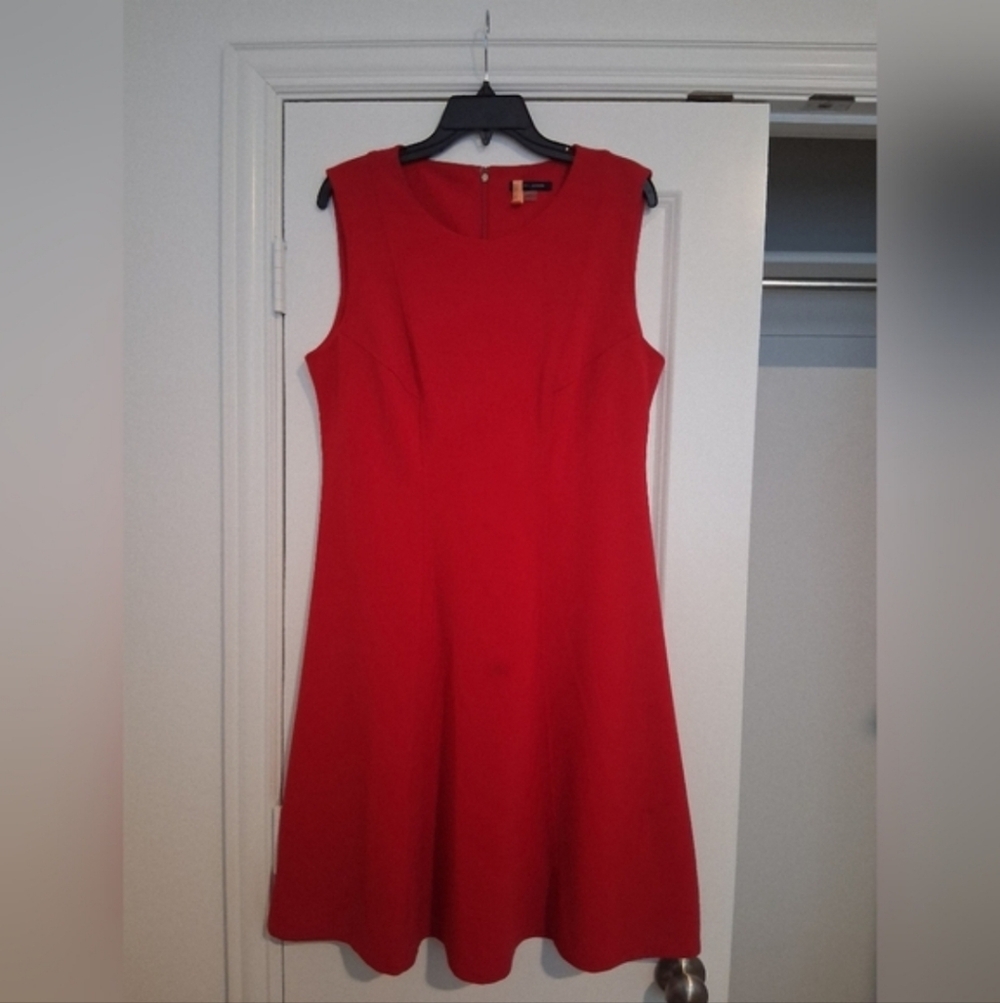 Tommy Hilfiger Vibrant Red Midi Dress - Picture 8 of 8